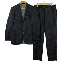 EDIFICE  エディフィス ストライプスーツ size42/グレー系×ホワイト