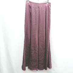 ◇ ◎ ●未使用● nano･universe ナノユニバース ロング丈 フレア スカート サイズF バーガンディ― レディース E  【1406180068127】