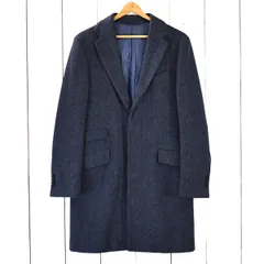 GREEN LABEL RELAXING アローズ 比翼仕立て 3つボタン シングル 段返り チェスターコート M ダークネイビー 3125-199-0225 5TA024 【送料無料】【中古】【メンズビジネス】202501