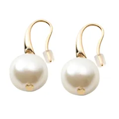 【A：ゴールド×ピアス】[Cream dot. クリームドット公式] ピアス レディース  4タイプ フック 金属アレルギー ニッケルフリー 揺れる バロックパール風 淡水パール風 大粒 大人 上品 エレガント 