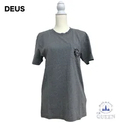 ☆新品☆ Deus Ex Machina デウスエクスマキナ トップス 半袖 Tシャツ 胸ポケット ワンポイント T_DMA51995-GRM-XL 大きいサイズ レディース メンズ ユニセックス グレー XL u-215 送料無料のサムネイル