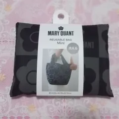 マリークワント MARY QUANT 洗えるエコバッグ REUSABLE BAG Mini・ブラック