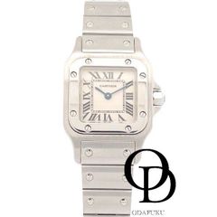 【ODAFUKU】【おだ福】【オダフク】【おだふく】 【中古】カルティエ Cartier サントスガルベ SM Santos Galbe SM W20056D6 メーカー箱 メーカー保証書 腕時計 レディース
