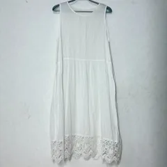 【あなただけのコーデ】ワンピース ホワイト 袖なし レース レディース  M-Lサイズ