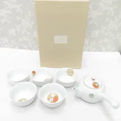 深川製磁 ふかがわせいじ 食器 有田焼 寿赤絵 急須茶器揃 茶器セット 6点セット 湯呑 共箱有