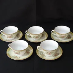 NORITAKE ノリタケ カップ・ソーサー 花柄 星印RC オールドノリタケ 5客