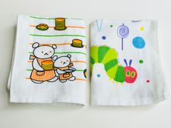 フェイスタオル 2枚セット はらぺこあおむし こぐまちゃん ガーゼ&パイル 日本製