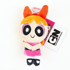 파워 퍼프 걸즈 블러섬 봉제인형 키링 키홀더