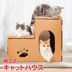 猫ちゃんの隠れ家】猫型入口 キャットハウス 壁掛け＆置き型対応☆完成