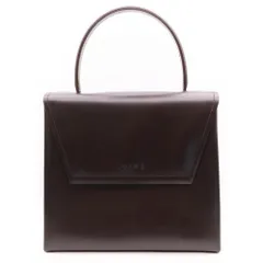 LOEWE (ロエベ) ロゴ刻印 レザー スクエア 2WAY ハンド ショルダーバッグ ブラウン