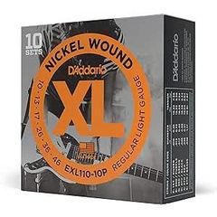 10set入りパック D'Addario ダダリオ エレキギター弦 ニッケル Regular Light .010-.046 EXL110-10P 【国内正規品】
