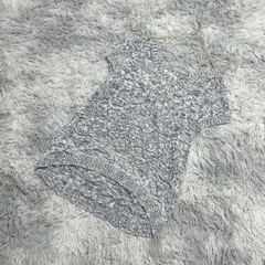 【美品】NICE CLAUP ナイスクラップ  半袖ニット  (F)  カジュアル  一点もの  レディース  青系  ブルー【送料無料】