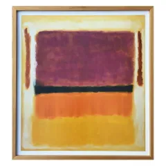 絵画 マーク ロスコ 無題 (白と赤に紫,黒,オレンジ,黄色), 1949 抽象画 額付 アート リビング 玄関 廊下 飾る シンプル フレーム付き 寝室 オフィス エントランス ロビー 4Lサイズ おしゃれ 壁掛け 絵