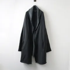 ミズイロインド mizuiro-ind 裏毛 ビッグシルエット 前明きワイドロングカーディガン グレー/羽織 ハオリ【2400014510560】