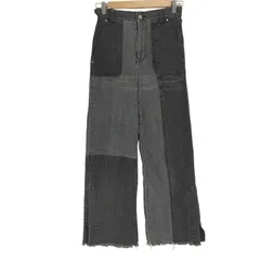 ローズバッド ROSE BUD 21ss カラーブロック カットオフ ワイドデニムパンツ Y2K レディース JPN：S のサムネイル