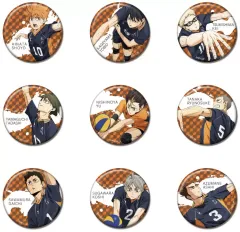 【中古】バッジ・ビンズ 全9種セット 「キラッとCANバッジPlus 劇場版ハイキュー!! ゴミ捨て場の決戦 烏野高校BOX」