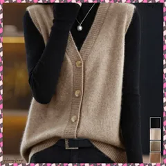 送料無料 Vネックニットベストレディースニットジレ オフィスカジュアル ノースリーブニットトップス レイヤードニットタンク ゆったりニットチョッキ春秋冬 前開き重ね着ニット 韓国風ベストお洒落 着やせ 体型カバー 無地ベスト レトロ