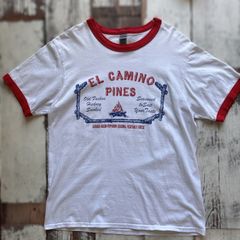 GILDAN ギルダン リンガーTシャツ 焚き火　キャンプ　BBQ Lサイズ　古着