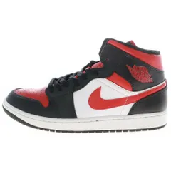 NIKE (ナイキ) AIR JORDAN 1 MID 554724-079 エアジョーダン ミッドカットスニーカー レッド/ブラック US10/28.0cm