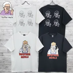 新品 メンズ ブラザーマール BROTHER MERLE 半袖 Tシャツ 半袖Tシャツ ティーシャツ グラフィック 中指 ランディ おじいちゃん プリント ユニセックス レディース 白 ホワイト 黒 ブラック