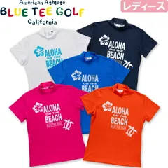 ブルーティーゴルフ Aloha on the Beach レディース 半袖モックネックシャツ（L）BTG-AWT004/BLUE TEE GOLF【ネコポス】のサムネイル