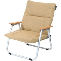 クッションカバー付き アウトドアチェア タン キャンプ ローチェア メッシュ生地 VASTLAND（ヴァストランド）