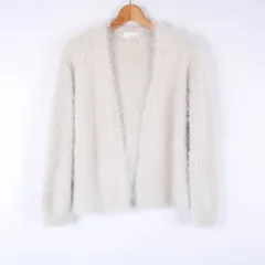 ユナイテッドアローズ  カーディガン 長袖 シャギー モヘア 無地 M相当 トップス 白 レディース ﾌﾘｰサイズ ホワイト UNITED ARROWS 【中古】