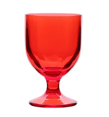プラキラ 割れない ワイングラス 耐熱 220ml ローステムワイングラス wine glass レッド 2個セット レトロ