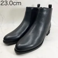 【新品 訳あり】イング　スタッズデザインショートブーツ　23.0ｃｍ　黒