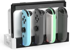 ジョイコン Joy Con 充電 スタンド Nintendo Switch用 4台同時充電可能 ニンテンドー スイッチ 充電ホルダー 日本語説明書付き ホワイト