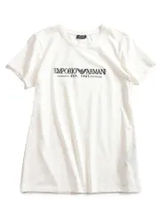 EMPORIO ARMANI (エンポリオアルマーニ) ロゴ刺繍 クルーネック 半袖 Tシャツ
