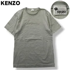 古着 ケンゾー KENZO 半袖 無地 クルーネック Tシャツ M グリーングレー