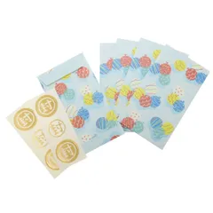 【メール便】伊予和紙ふわり ぽち袋 和紙ポチ袋5枚セット 水風船 フロンティア お年玉袋 ミニ封筒 金封 和風文具 かわいい 封シール付き グッズ 