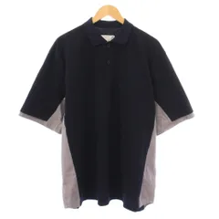 サカイ sacai 25SS Dungaree Cotton Jersey Polo Shirt ダンガリーコットンジャージーポロシャツ 半袖 レギュラーカラー 切替 ストレッチ 3 紺 ネイビー 25-03893M /BBのサムネイル