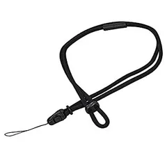 【中古】(未使用･未開封品)ラスタバナナ スマートフォン 携帯電話 スマホ ガラケー ネックストラップ 丸ひもタイプ ブラック RB8NC01