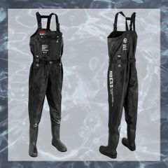 【公式】 DRESS チェストハイウェーダー 胴長靴  BK ラジアル Lサイズ パッケージ不良  B品 ウェーダー