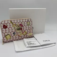 良品 箱/保証書付 フルラ コインケース ピンク YSD