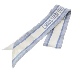 Christian Dior (クリスチャンディオール) 花柄シルクスカーフ ミッツァ ホワイト/ブルー レディース 2143100416376