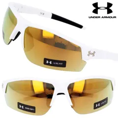 サングラス アンダーアーマー UNDER ARMOUR UA SKILLZ/G 7JX2B ホワイト 白 イエロー ミラーレンズ スポーツブランド UVカット 紫外線カット 紫外線対策 釣り スポーツ ランニング ジョギング サイクリング プレゼント 贈り物