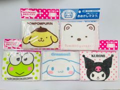 ★5種類セット★こども用ガーゼマスク　おめかしマスク　サンリオ＆すみっコぐらし　キッズマスク　給食当番や掃除・ホコリ対策に…