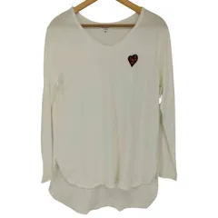 ランバンオンブルー LANVIN en Bleu ハートロゴ刺繍 ロングスリーブカットソー レディース JPN：38 