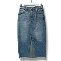 美品 GAP デニムタイト ロングスカート サイズ27 (S) インディゴ ブルー系 カジュアル ダメージ加工 色落ち Iライン レディース 春 ゴーゴー古着マルイ草加店 鴻558 ☆