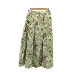 美品　かぐれ　リバティプリントスカート　ロング　ZOO ラベンダーピンク 美品かぐれリバティプリントスカートロングZOO ラベンダーピンク