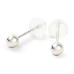 ピアス レディース 金 両耳用 つけっぱなし シンプル 丸 ラウンド 丸玉 3mm プラチナ900