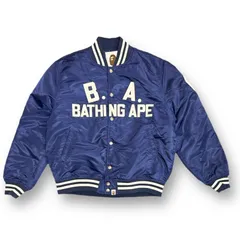 A BATHING APE B.A. NYLON VARSITY JACKET アベイシングエイプ ナイロン バーシティジャケット /スタジャン 001HJI301003M  L 49501Aのサムネイル