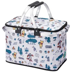  くまのプーさん 折り畳み バスケット 保温 保冷 バッグ  アルミハンドル 買い物バッグ アウトドア ディズニー Disney スケーター 