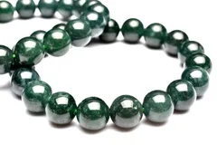 グアテマラ産◇希少マンサーノ翡翠 ブルージェダイト 青翡翠　9.5mm　ブレスレット 1個売り パワーストーン 天然石 _BG5611-95