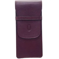 カルティエ メガネケース マストライン 眼鏡ケース レザー 革 ボルドー ワインレッド Cartier 2C めがねケース サングラスケース アイウェア用品 アイウェア小物 箱付き【中古】