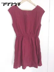 ◇ Simplicite シンプリシテェ ウエストゴム ノースリーブ 膝丈 ワンピース レッド レディース 【中古】 【1002800477180】