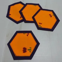 コースターNo.22　オレンジ×紫